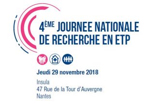 4 ème journée nationale de recherche en ETP – 29 novembre 2018 – Nantes